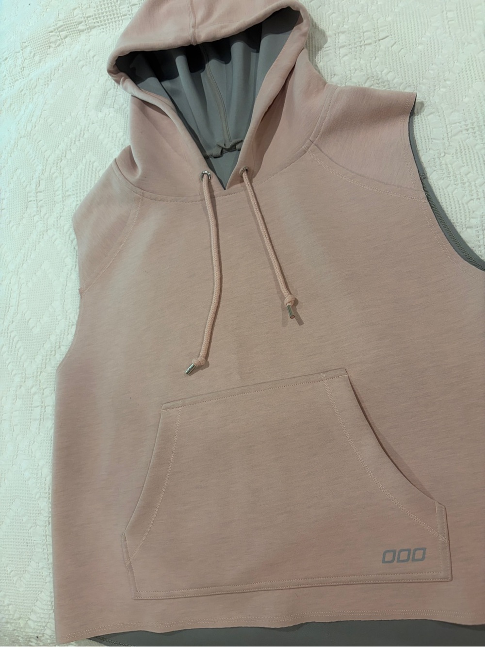 Uniquely Lorna Jane Dusty Pink Sleeveless Hoodie